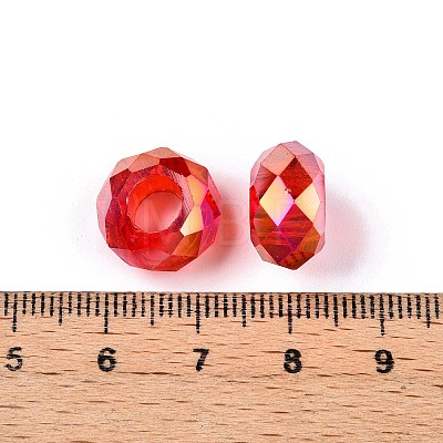 Transparent Glass European Beads GPDL-N005-D14mm-A04-1