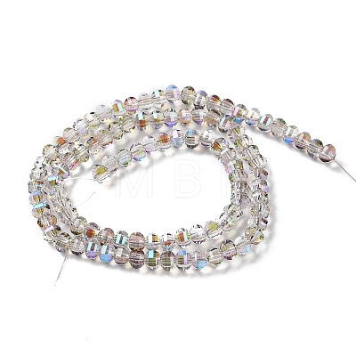 Transparent Electroplate Glass Beads Strands GLAA-Q099-H01-07-1