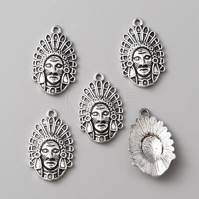 Tibetan Style Alloy Pendants FIND-CJC0018-32AS-1