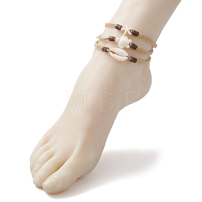 Adjustable Braided Nylon Thread Anklets AJEW-AN00584-1