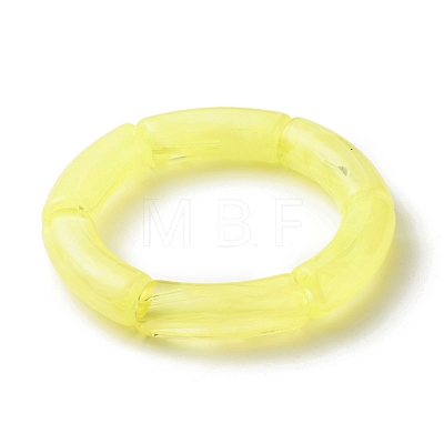 Acrylic Tube Beaded Stretch Bracelets Set BJEW-JB07773-1
