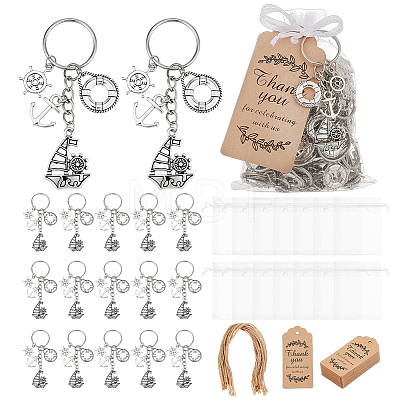 52Pcs Alloy Keychains KEYC-OC00011-1