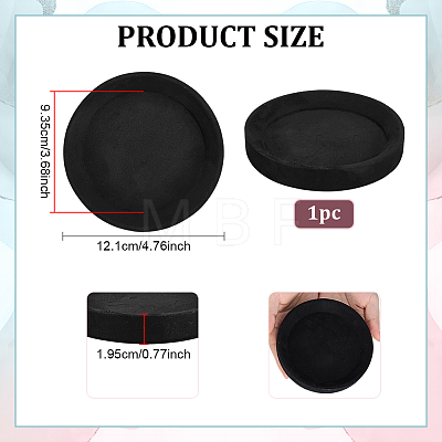 Round Velvet Jewelry Organizer Display Trays ODIS-WH0030-326C-1