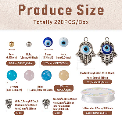 Fashewelry DIY Evil Eye Bracelet Making Kit DIY-FW0001-33-1
