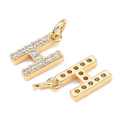 SHEGRACE Brass Micro Pave Clear Cubic Zirconia Pendants XGRQ29951-394G-H-1