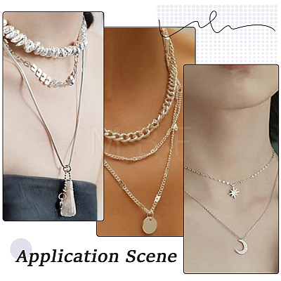 3Pcs Sterling Silver Chain Extender STER-BBC0009-70B-1