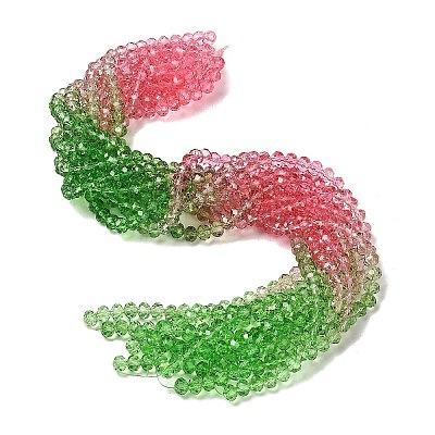 Transparent Painted Glass Beads Strands DGLA-A034-T8mm-A18-1