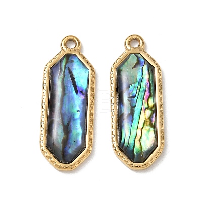 Natural Paua Shell Pendants SA-CBA11D7-20B-G-1