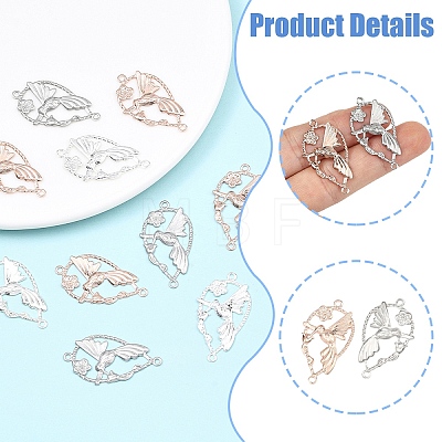 15Pcs 3 Colors 304 Stainless Steel Connector Charms STAS-YW0011-28-1