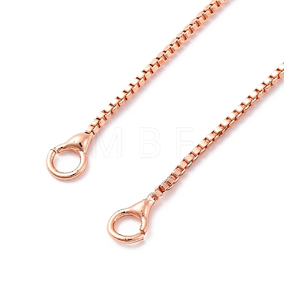 1MM Brass Box Chain Necklace Making NJEW-D302-79RG-1