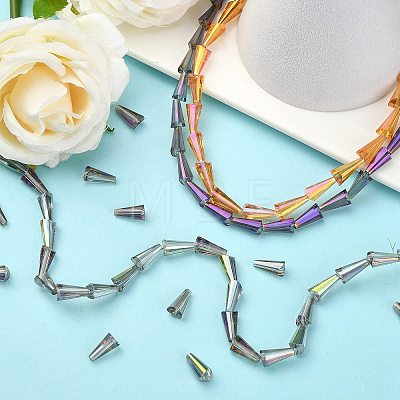 Electroplate Glass Beads Strands EGLA-Q032-M-1