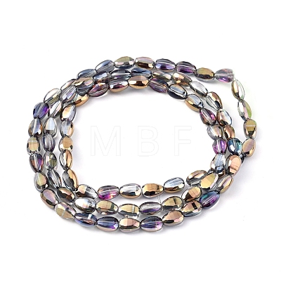 Electroplate Glass Beads Strands X-EGLA-G036-A-HP04-1