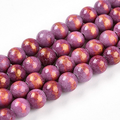 Natural Mashan Jade Beads Strands G-A255-A01-02M-1