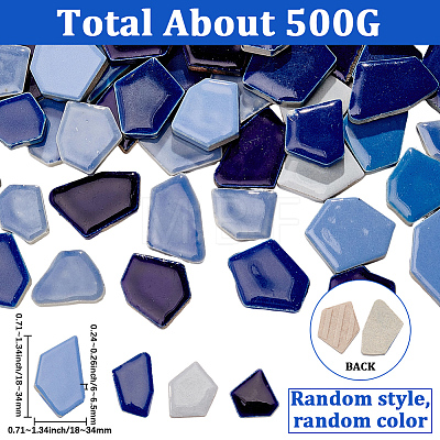 500G Mosaic Tiles Porcelain Cabochons DIY-SP0007-75-1