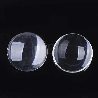 Transparent Glass Cabochons GGLA-R026-40mm-B-1
