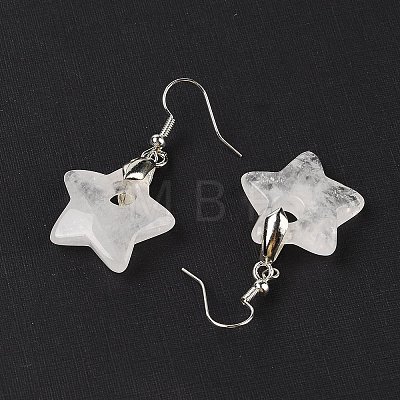 Natutal Quartz Crystal Dangle Earrings EJEW-F343-C06-1