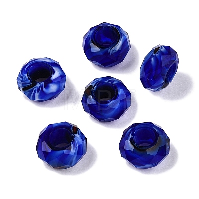 Two Tone Glass European Beads GDA009-M-1