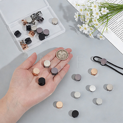 30Pcs 5 Colors Alloy Cord Locks FIND-PH0062-17-1