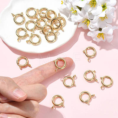 SHEGRACE Brass Spring Ring Clasps XGRPCN223-224G-1