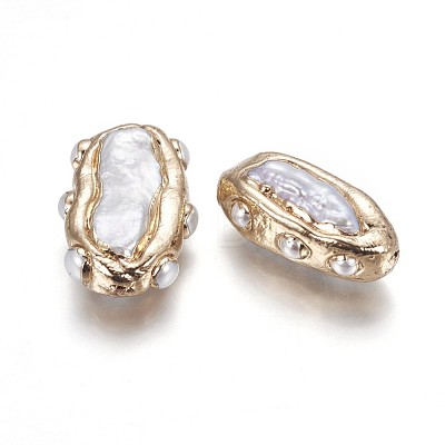 Natural Baroque Pearl Keshi Pearl Beads PEAR-F010-10G-1