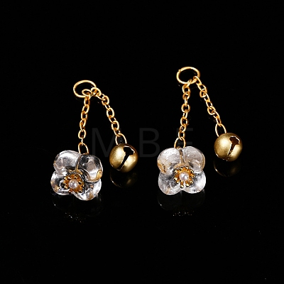 Natural Quartz Crystal Flower Charms PW-WG62F11-01-1