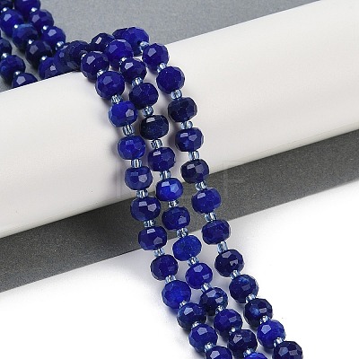 Natural Dyed White Jade Beads Strands G-H057-A22-06-1