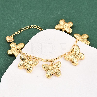304 Stainless Steel Charm Bracelets for Women BJEW-D359-12G-1