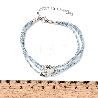 Polyester Multi-Strand Bracelets FB-CBA983F-02P-02-1