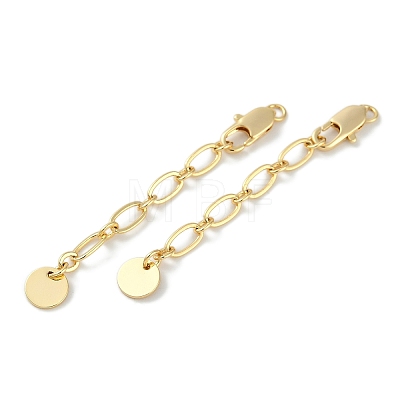 Brass Ends with Chains KK-P283-34G-1