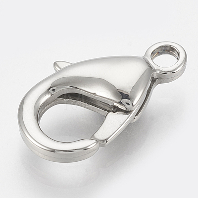 304 Stainless Steel Lobster Claw Clasps STAS-T033-25E-1