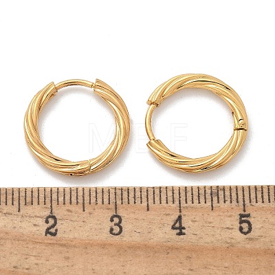 304 Stainless Steel Twist Hoop Earrings for Women EJEW-A130-02B-G-1
