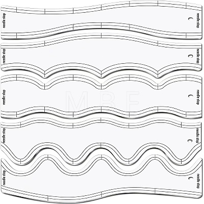 Transparent Acrylic Sewing Measuring Tool Set PW-WG6E2DE-01-1