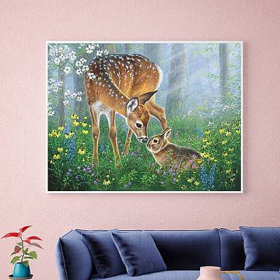 Deer & Rabbit DIY Diamond Painting Kit PW-WG49824-01-1
