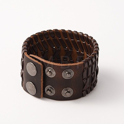 Leather Bracelets BJEW-J110-01-1
