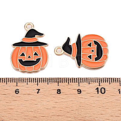 Halloween Theme Alloy Enamel Pendants ENAM-T020-07A-1