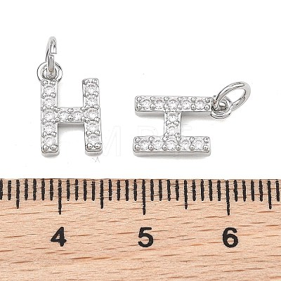 SHEGRACE Brass Micro Pave Clear Cubic Zirconia Pendants XGRQ29531-394P-H-1