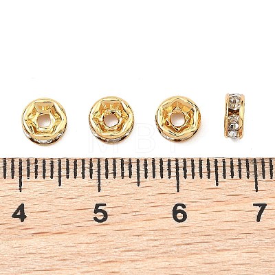 SHEGRACE Brass Micro Pave Clear Cubic Zirconia Spacer Beads XGRQ1U087-362G-1