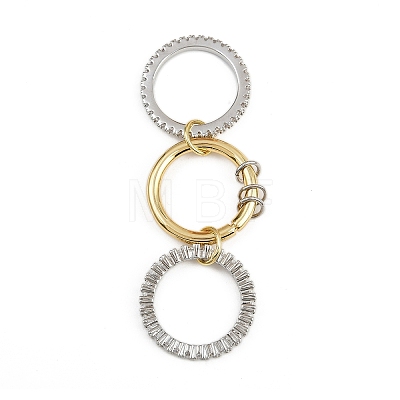 Brass Micro Pave Cubic Zirconia Plain Band Finger Rings for Women RJEW-P160-01B-G01-1
