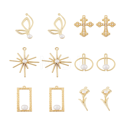 Cheriswelry 12Pcs 6 Style Alloy Pendants FIND-CW0001-15-1