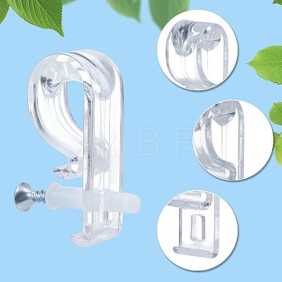 Gorgecraft 2 Sets Curtain Clear P Clips Hook IFIN-GF0001-24-1
