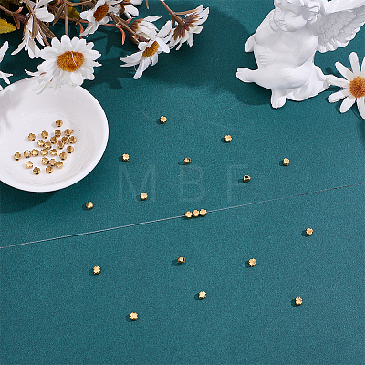40Pcs 304 Stainless Steel Beads STAS-HY0002-06G-1