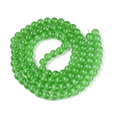 Transparent Glass Imitation Cat Eye Beads Strands GLAA-Q110-01B-08-1