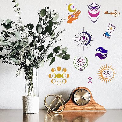 Plastic Reusable Drawing Painting Stencils Templates DIY-WH0172-930-1