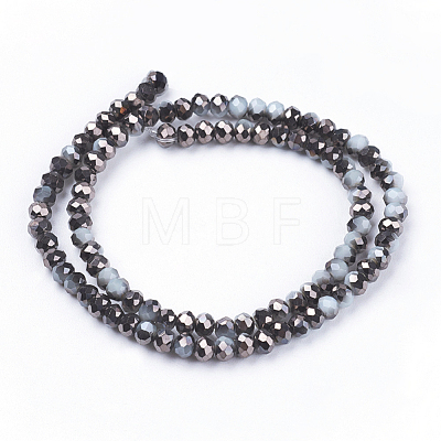 Electroplate Glass Faceted Rondelle Beads Strands X-EGLA-D020-3x2mm-04-1