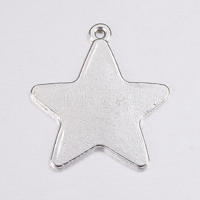 Tibetan Style Alloy Stamping Blank Tag Pendants X-EA085Y-NF-1