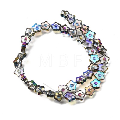 Electroplated Transparent Glass Beads Strands GL-CBA98F0-09C-1