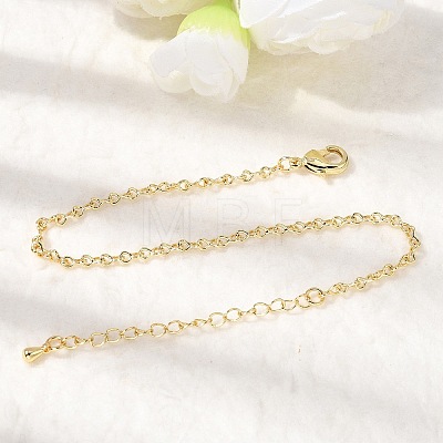 Brass Infinity Link Chain Bracelets for Women BJEW-F531-01G-1