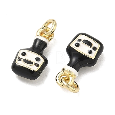 Brass Enamel Pendants KK-F933-17G-1