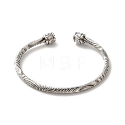 304 Stainless Steel Cuff Bangles BJEW-P310-01P-1