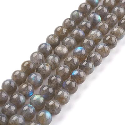 Grade AA Natural Gemstone Labradorite Round Beads Strands G-E251-33-8mm-1